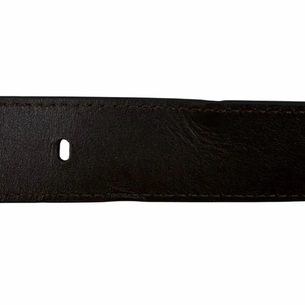 Christian Louboutin Bizz Reversible Leather Belt Black Brown Size 90/36